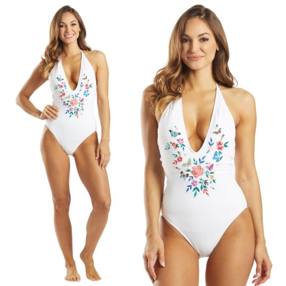 Johnny Was Other - SOLD Johnny Was Mariposa One Piece Swimsuit NWT in White
